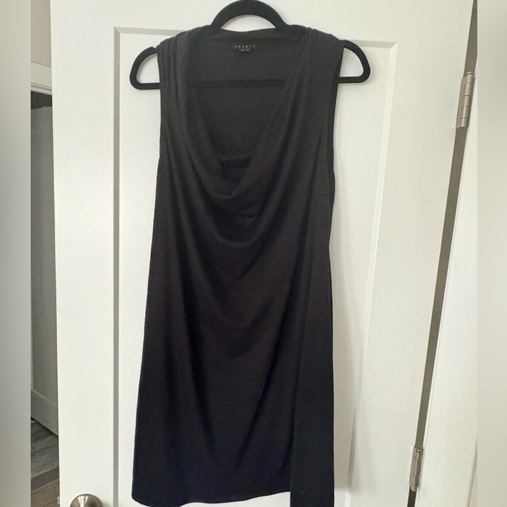Theory Black Draped Dress